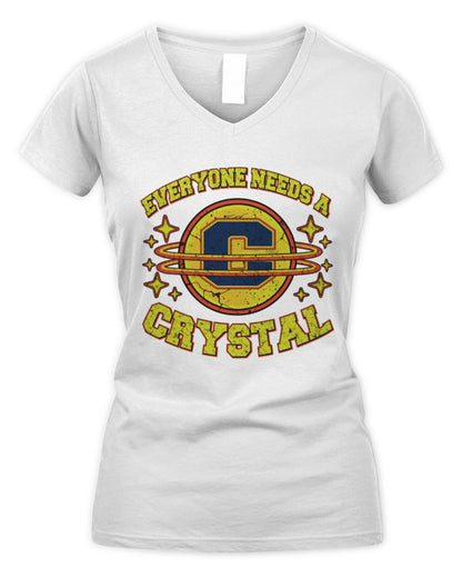 Everyone Needs a Your Name Shirt CRYSTAL M1-76 / Women's V-Neck T-Shirt / white