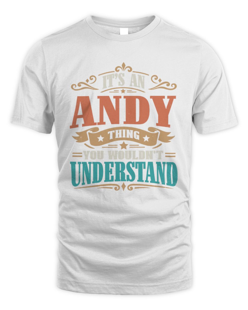 It’s a Name Thing Personalized Retro T-Shirt ANDY M1-47 / Unisex Standard T-Shirt / white