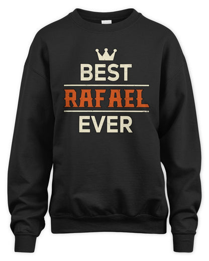 Best Your Name With Crown Shirt RAFAEL M1-59 / Unisex Sweatshirt / black