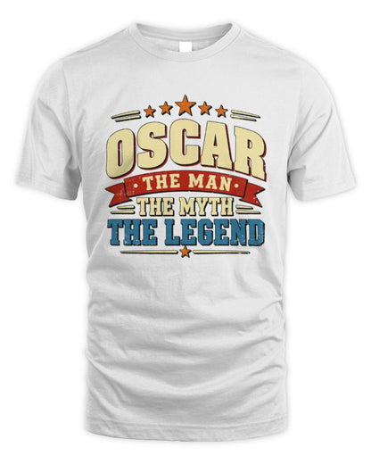 The Man The Myth The Legend Ribbon Vintage T-Shirt OSCAR M1-56 / Unisex Standard T-Shirt / white