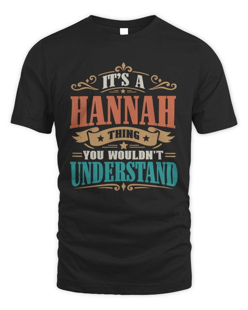 It’s a Name Thing Personalized Retro T-Shirt HANNAH M1-47 / Unisex Standard T-Shirt / black