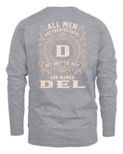 All Men Are Created Equal Cool Logo Shirt DEL M1-60 / Men's Long Sleeved T-Shirt / sport grey