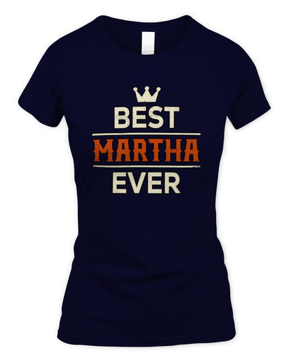Best Your Name With Crown Shirt MARTHA M1-59 / Women's Standard T-Shirt / navy