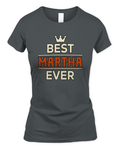Best Your Name With Crown Shirt MARTHA M1-59 / Women's Standard T-Shirt / charcoal