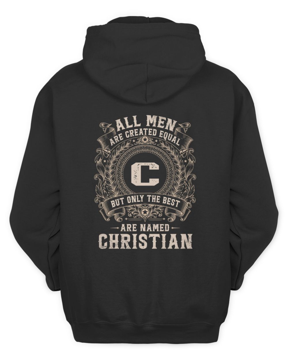 All Men Are Created Equal Cool Logo Shirt CHRISTIAN M1-60 / Unisex Hoodie / black