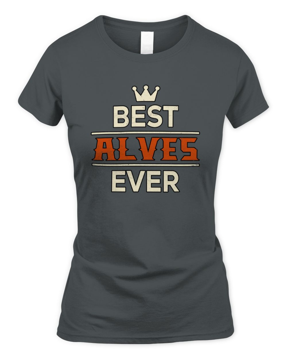 Best Your Name With Crown Shirt ALVES M1-59 / Women's Standard T-Shirt / charcoal