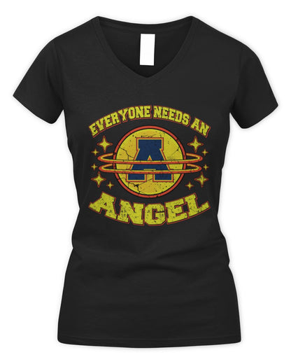 Everyone Needs a Your Name Shirt ANGEL M1-76 / Women's V-Neck T-Shirt / black
