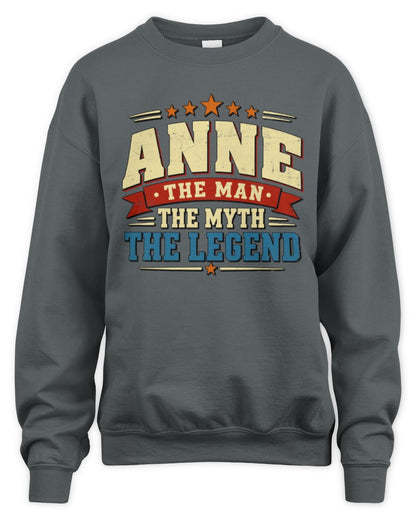 The Man The Myth The Legend Ribbon Vintage T-Shirt ANNE M1-56 / Unisex Sweatshirt / charcoal