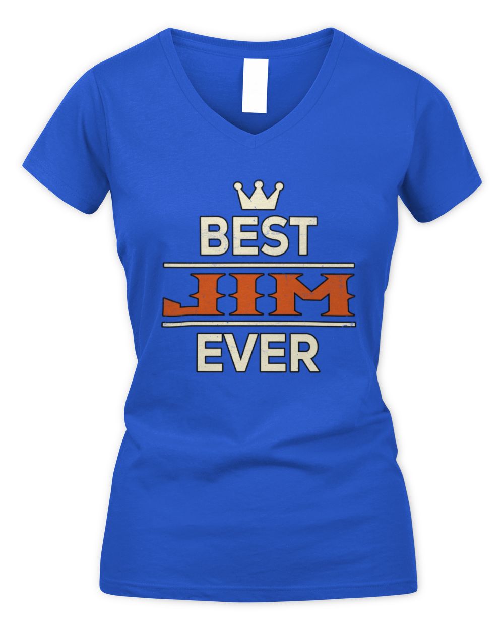 Best Your Name With Crown Shirt JIM M1-59 / Women's V-Neck T-Shirt / royal