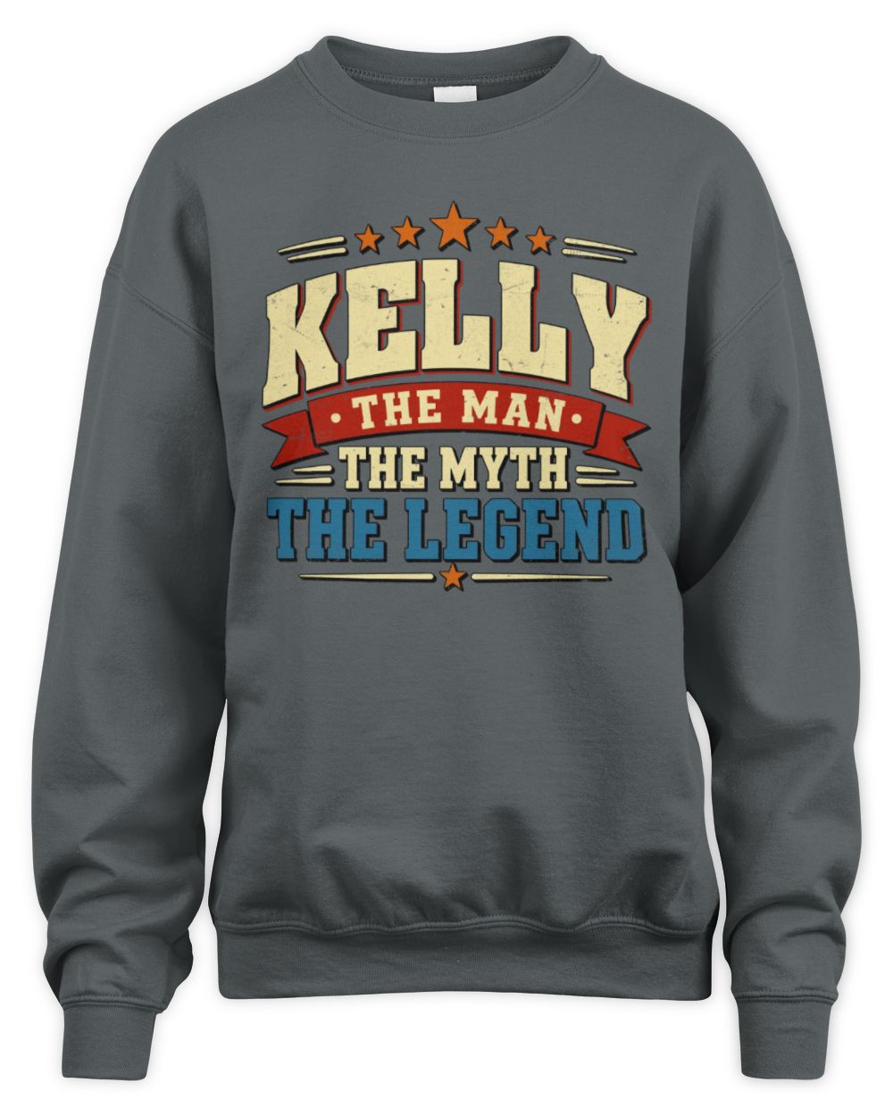 The Man The Myth The Legend Ribbon Vintage T-Shirt KELLY M1-56 / Unisex Sweatshirt / charcoal