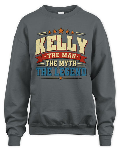 The Man The Myth The Legend Ribbon Vintage T-Shirt KELLY M1-56 / Unisex Sweatshirt / charcoal