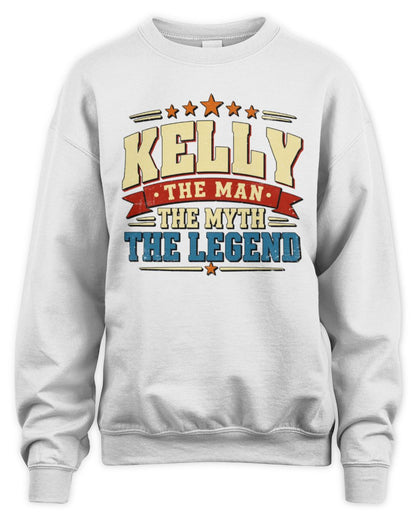 The Man The Myth The Legend Ribbon Vintage T-Shirt KELLY M1-56 / Unisex Sweatshirt / white