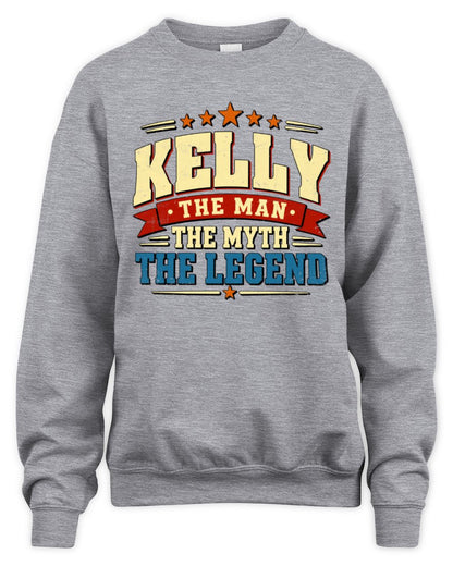 The Man The Myth The Legend Ribbon Vintage T-Shirt KELLY M1-56 / Unisex Sweatshirt / sport grey