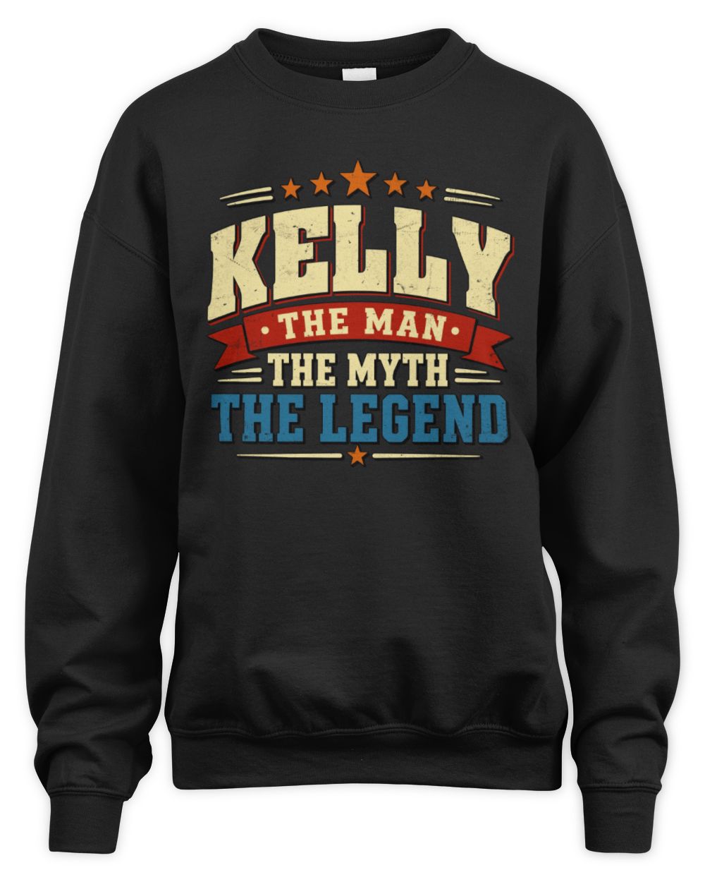 The Man The Myth The Legend Ribbon Vintage T-Shirt KELLY M1-56 / Unisex Sweatshirt / black