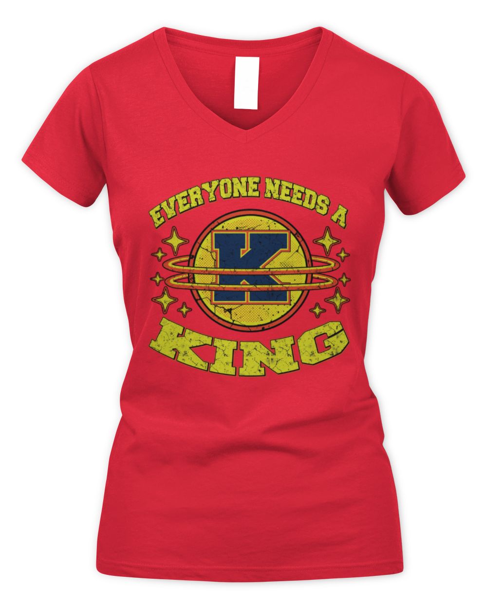 Everyone Needs a Your Name Shirt KING M1-76 / Women's V-Neck T-Shirt / red