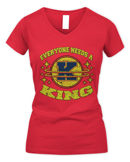 Everyone Needs a Your Name Shirt KING M1-76 / Women's V-Neck T-Shirt / red