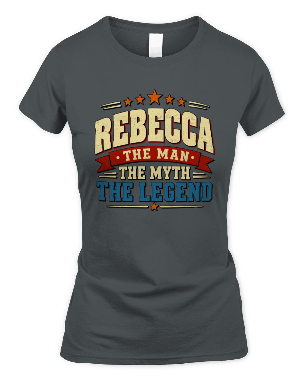 The Man The Myth The Legend Ribbon Vintage T-Shirt REBECCA M1-56 / Women's Standard T-Shirt / charcoal