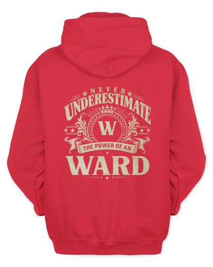 Never Underestimate Your Name Luxury Logo Shirt WARD M1-63 / Unisex Hoodie / red