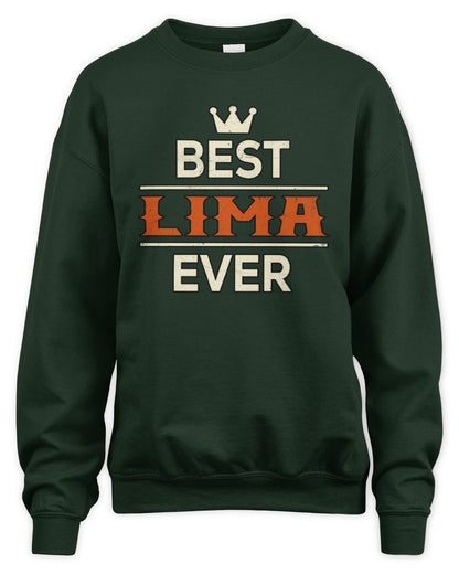 Best Your Name With Crown Shirt LIMA M1-59 / Unisex Sweatshirt / forest green