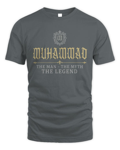 The Man The Myth The Legend Western Shirt MUHAMMAD M1-78 / Unisex Standard T-Shirt / charcoal