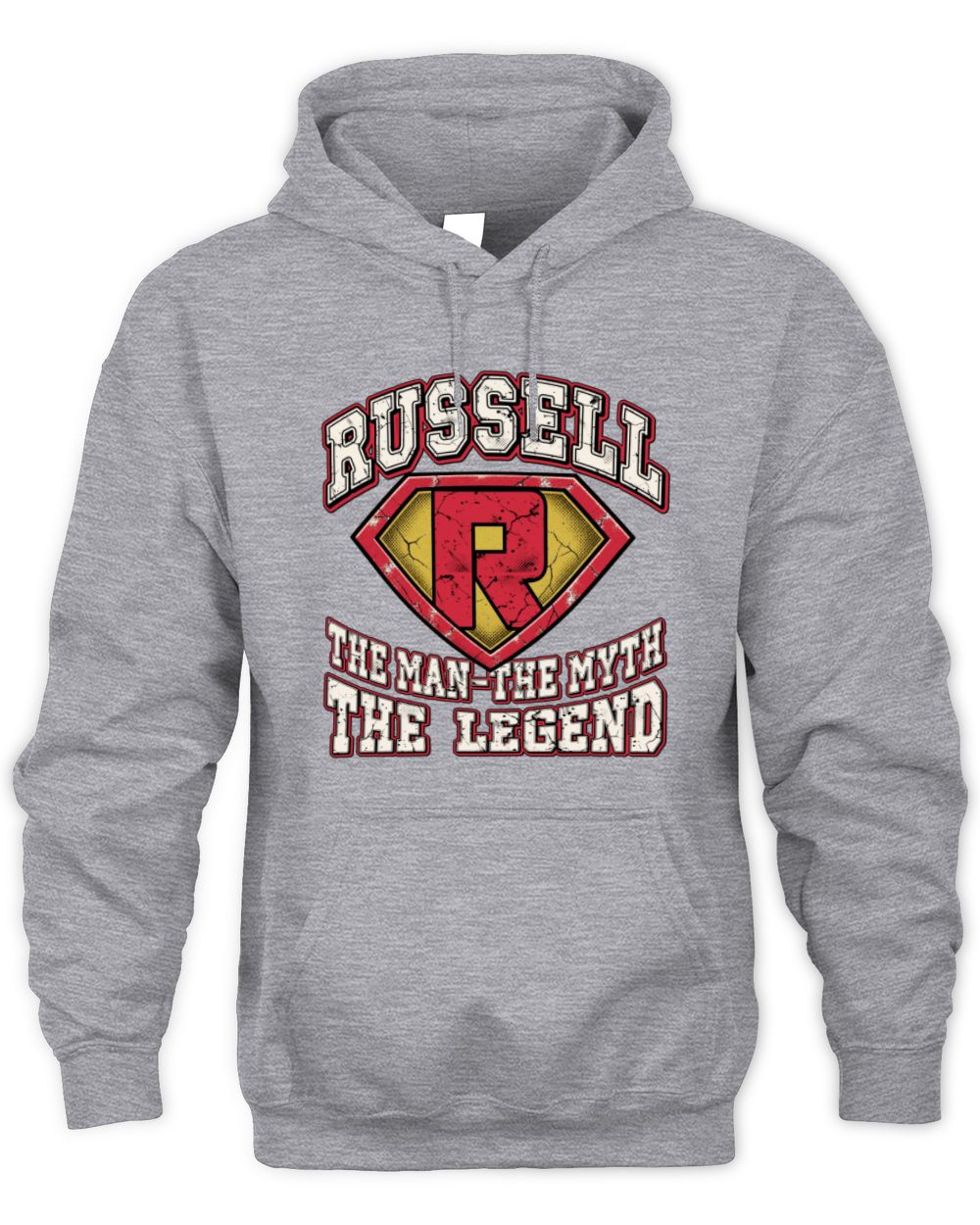 The Man The Myth The Legend Superman Graphic T-Shirt RUSSELL M1-74 / Unisex Hoodie / sport grey