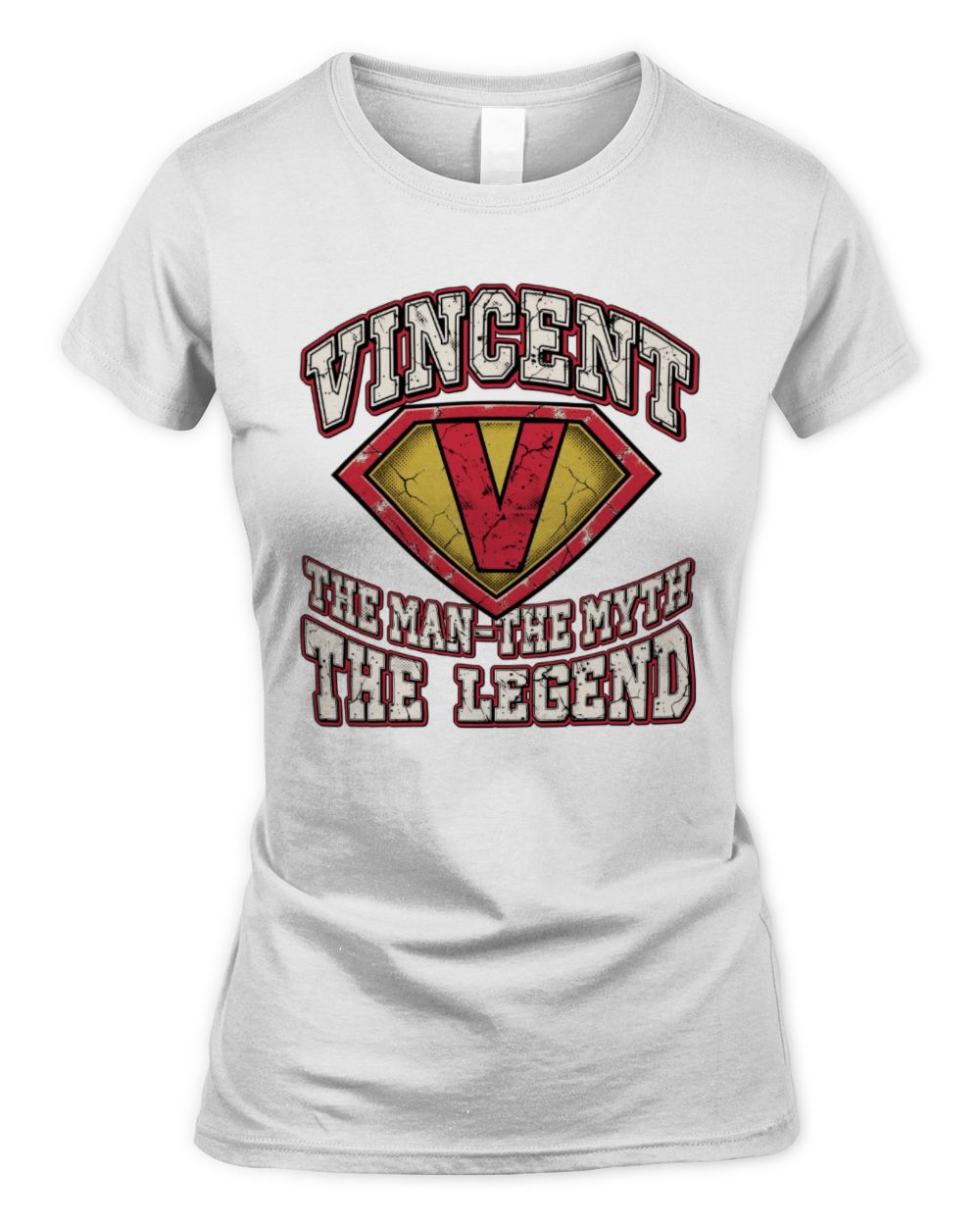 The Man The Myth The Legend Superman Graphic T-Shirt VINCENT M1-74 / Women's Standard T-Shirt / white