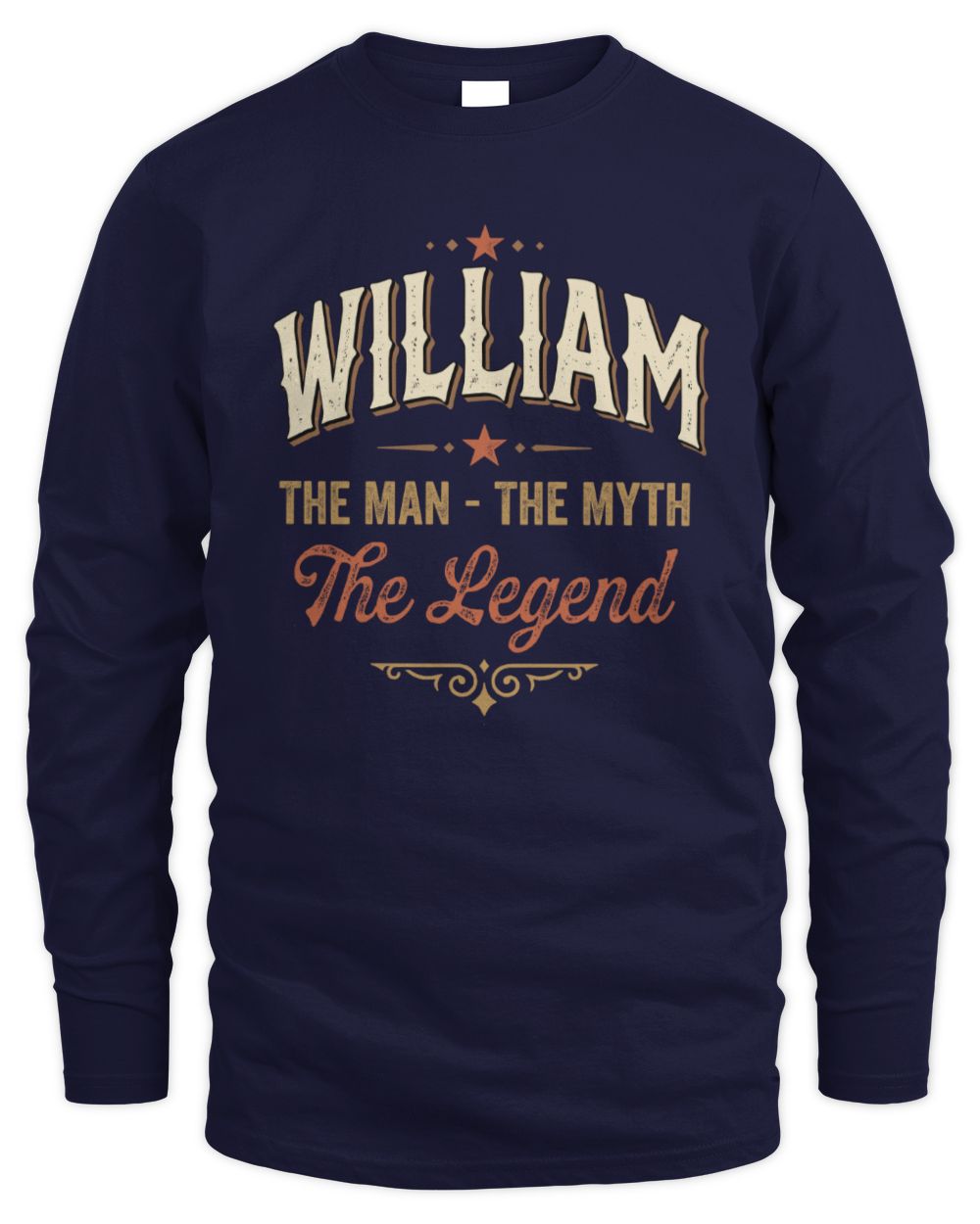 I'm Name I'm Not Rude I Just Have The Balls Funny T-Shirt WILLIAM M1-77 / Men's Long Sleeved T-Shirt / navy