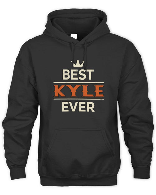 Best Your Name With Crown Shirt KYLE M1-59 / Unisex Hoodie / black