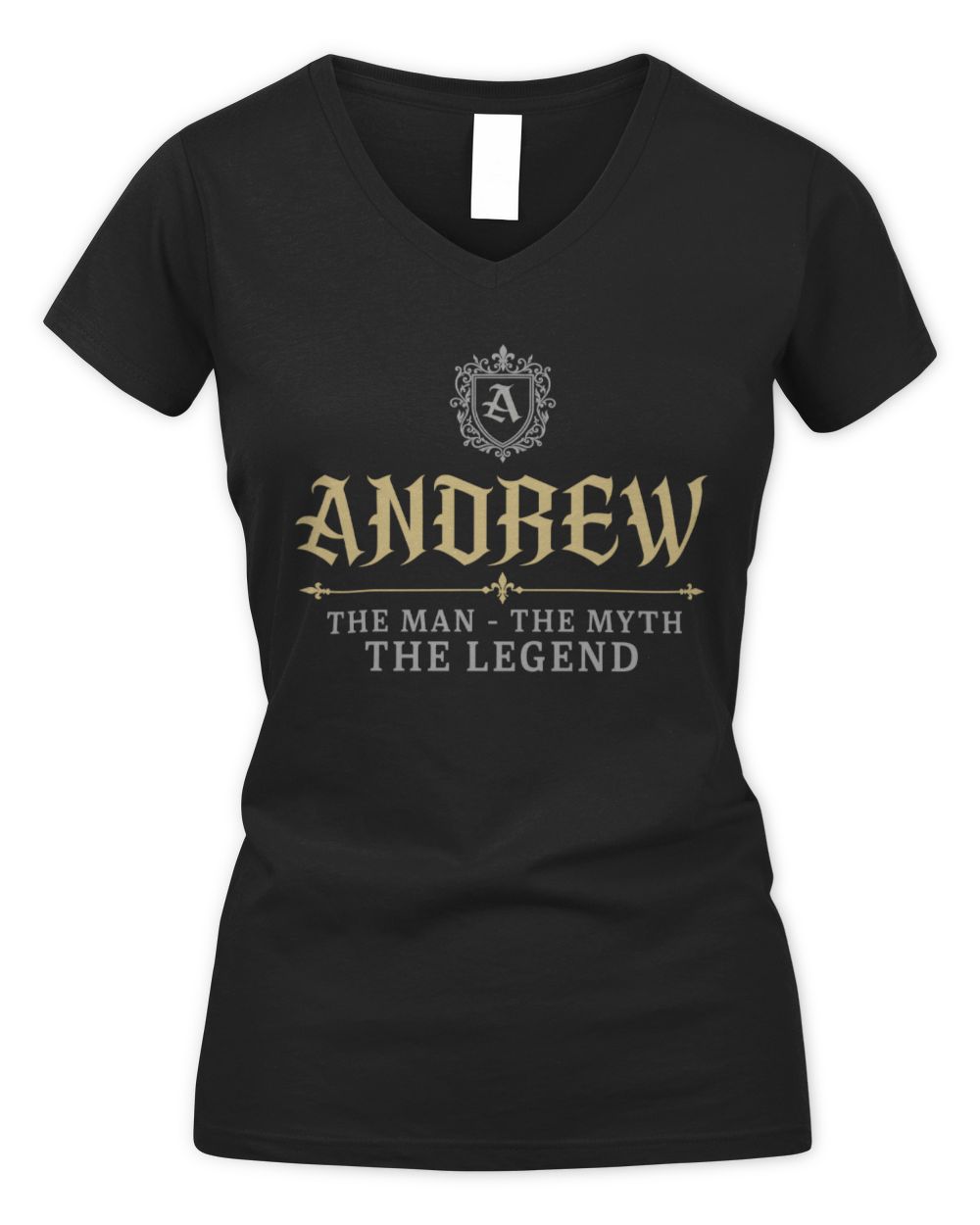The Man The Myth The Legend Western Shirt ANDREW M1-78 / Women's V-Neck T-Shirt / black