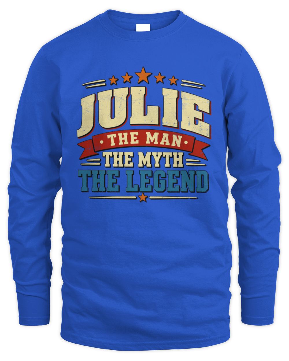 The Man The Myth The Legend Ribbon Vintage T-Shirt JULIE M1-56 / Men's Long Sleeved T-Shirt / royal