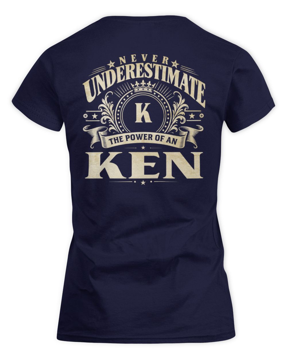 Never Underestimate Your Name Luxury Logo Shirt KEN M1-63 / Women's Standard T-Shirt / navy