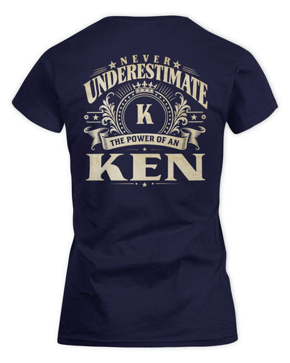 Never Underestimate Your Name Luxury Logo Shirt KEN M1-63 / Women's Standard T-Shirt / navy