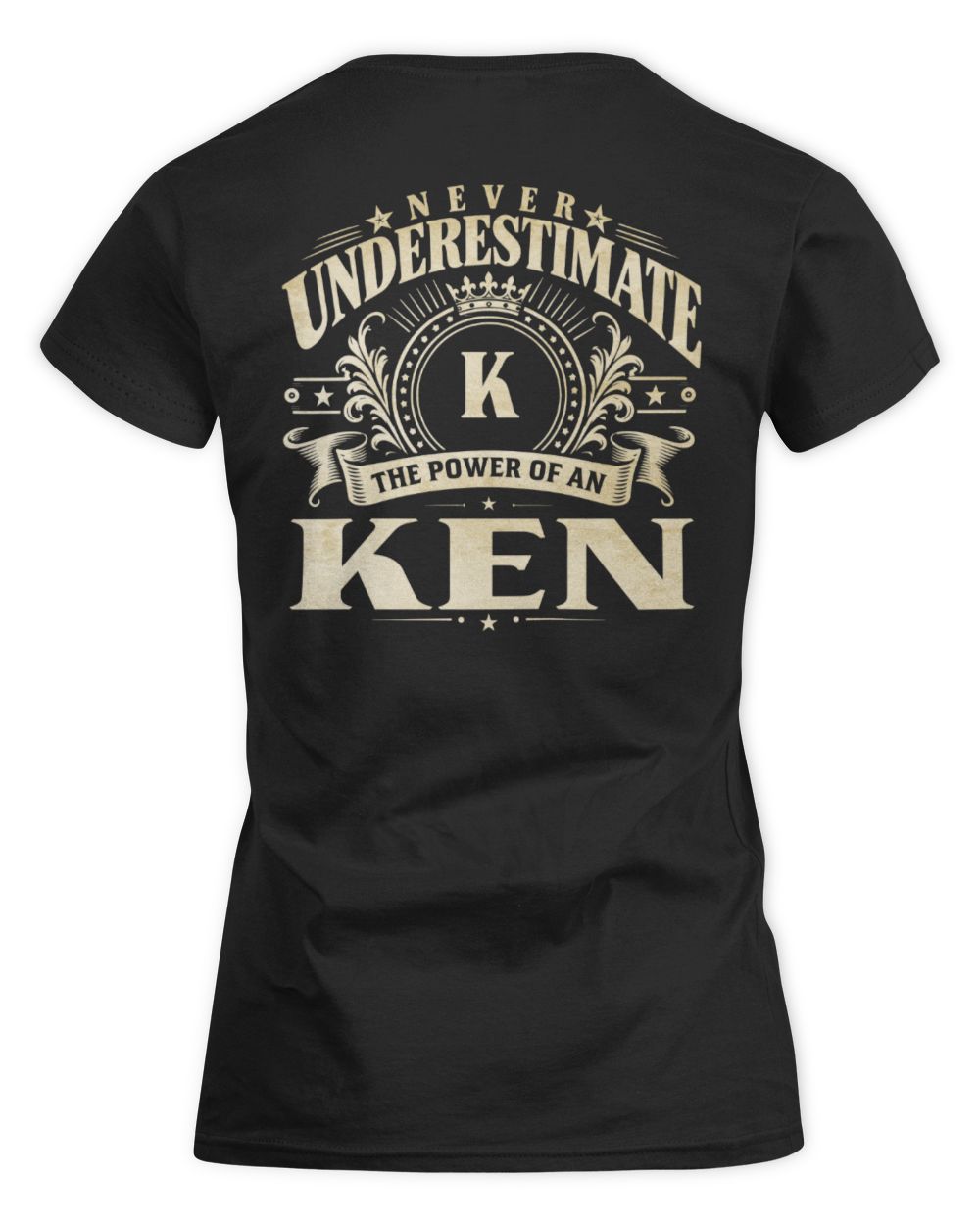 Never Underestimate Your Name Luxury Logo Shirt KEN M1-63 / Women's Standard T-Shirt / black