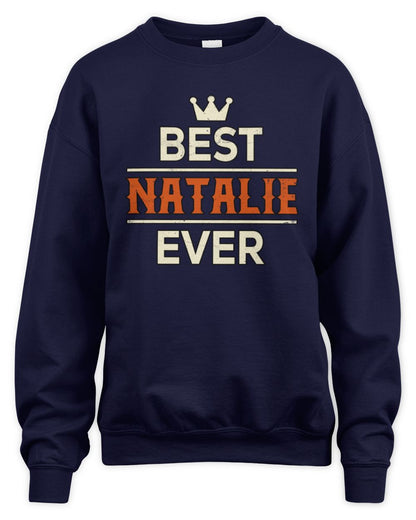 Best Your Name With Crown Shirt NATALIE M1-59 / Unisex Sweatshirt / navy