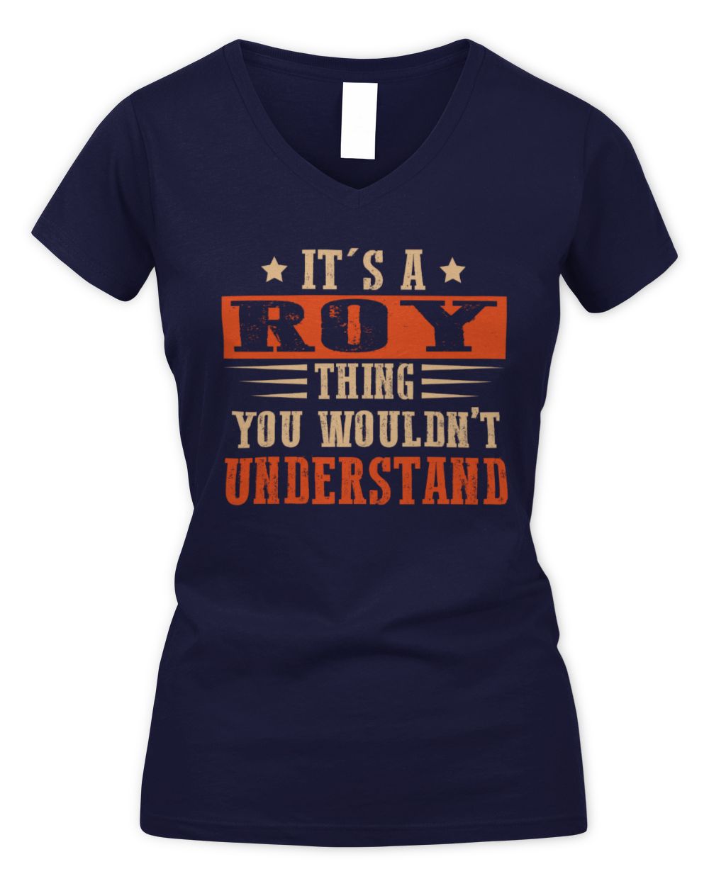 It's a Name Thing Personalized Funny Shirt ROY M1-51 / Women's V-Neck T-Shirt / navy