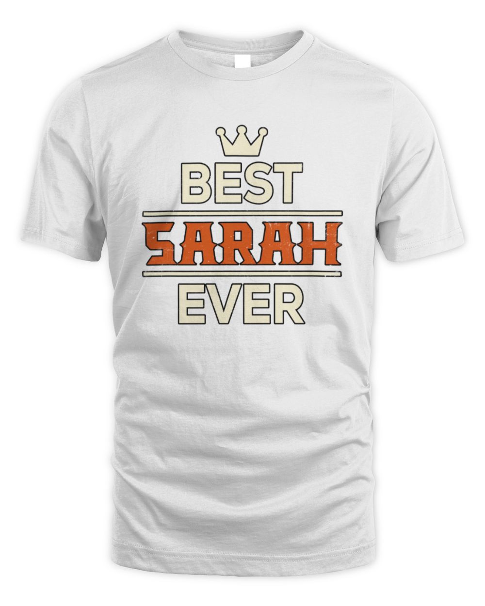 Best Your Name With Crown Shirt SARAH M1-59 / Unisex Standard T-Shirt / white