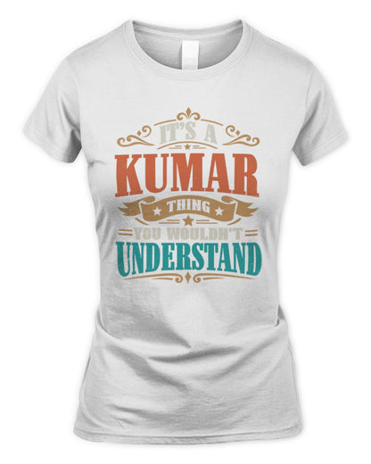 It’s a Name Thing Personalized Retro T-Shirt KUMAR M1-47 / Women's Standard T-Shirt / white