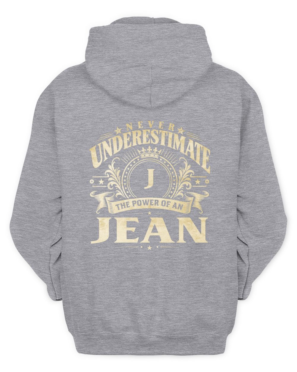 Never Underestimate Your Name Luxury Logo Shirt JEAN M1-63 / Unisex Hoodie / sport grey