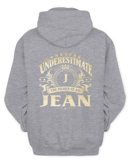 Never Underestimate Your Name Luxury Logo Shirt JEAN M1-63 / Unisex Hoodie / sport grey