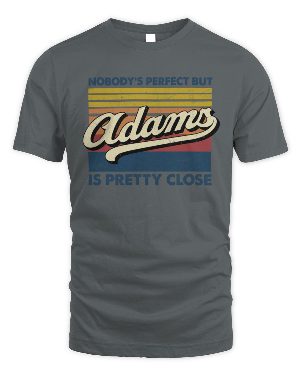 Nobody's Perfect But Your Name Is Pretty Close Retro Shirt ADAMS M1-65 / Unisex Standard T-Shirt / charcoal