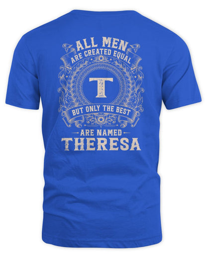 All Men Are Created Equal Cool Logo Shirt THERESA M1-60 / Unisex Standard T-Shirt / royal