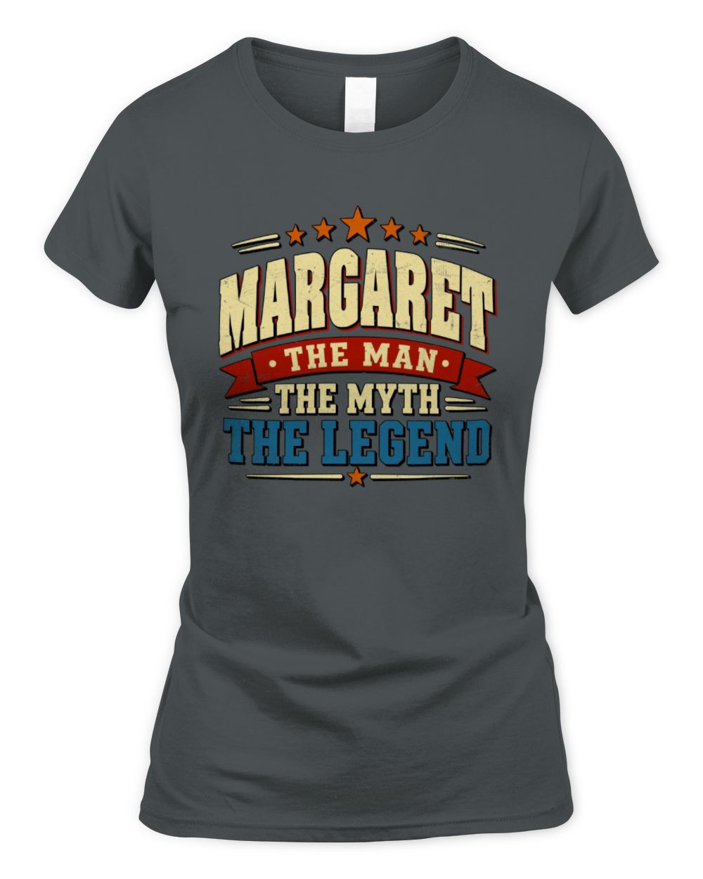 The Man The Myth The Legend Ribbon Vintage T-Shirt MARGARET M1-56 / Women's Standard T-Shirt / charcoal