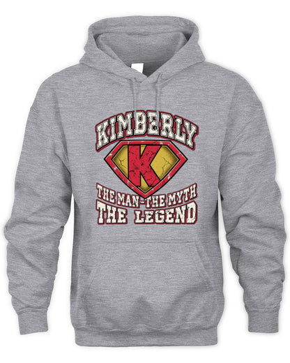 The Man The Myth The Legend Superman Graphic T-Shirt KIMBERLY M1-74 / Unisex Hoodie / sport grey