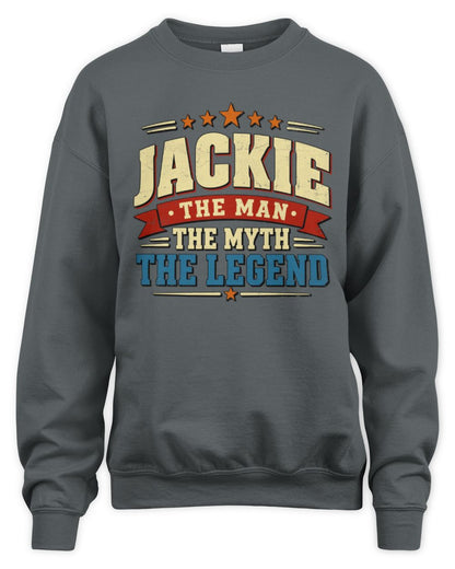 The Man The Myth The Legend Ribbon Vintage T-Shirt JACKIE M1-56 / Unisex Sweatshirt / charcoal