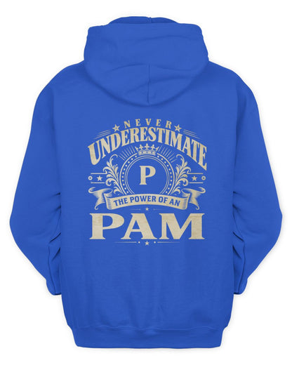 Never Underestimate Your Name Luxury Logo Shirt PAM M1-63 / Unisex Hoodie / royal