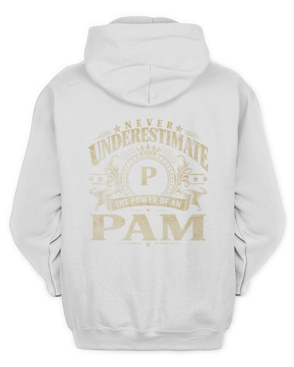 Never Underestimate Your Name Luxury Logo Shirt PAM M1-63 / Unisex Hoodie / white