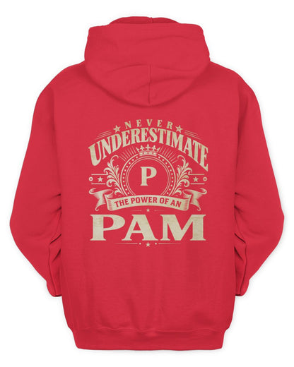 Never Underestimate Your Name Luxury Logo Shirt PAM M1-63 / Unisex Hoodie / red