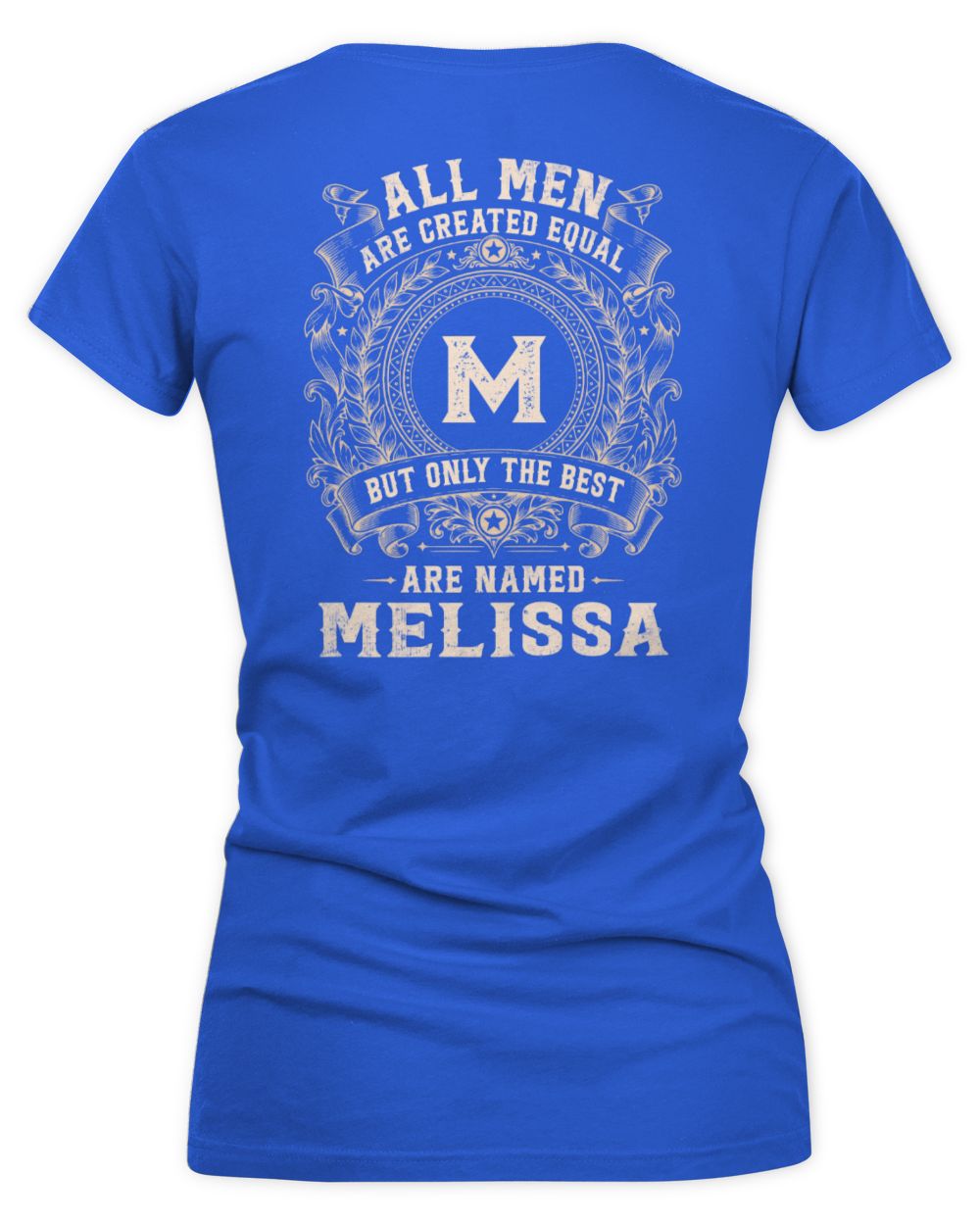 All Men Are Created Equal Cool Logo Shirt MELISSA M1-60 / Women's V-Neck T-Shirt / royal