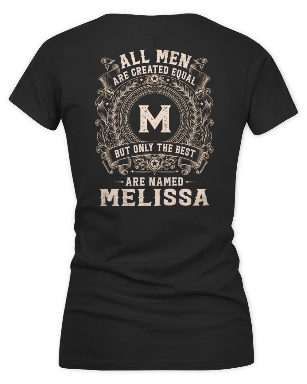 All Men Are Created Equal Cool Logo Shirt MELISSA M1-60 / Women's V-Neck T-Shirt / black