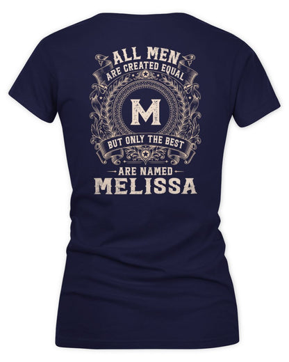 All Men Are Created Equal Cool Logo Shirt MELISSA M1-60 / Women's V-Neck T-Shirt / navy